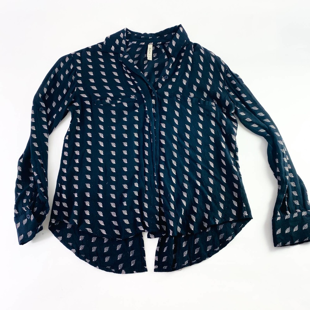 Women's Rvca Button Up Shirt - Picture 2 of 14